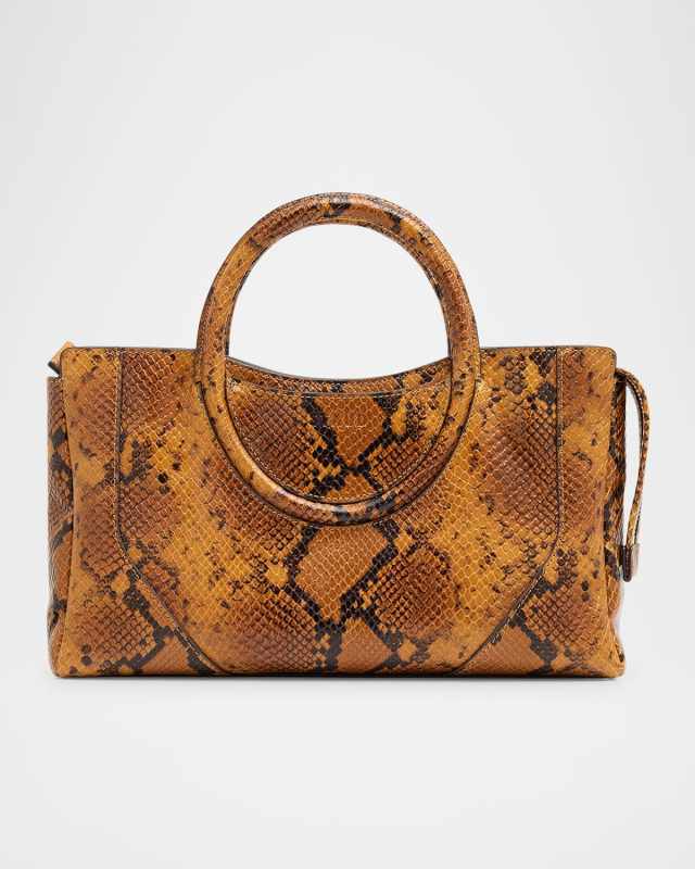 Maude Mini Python-Embossed Leather Satchel Shoulder Bag